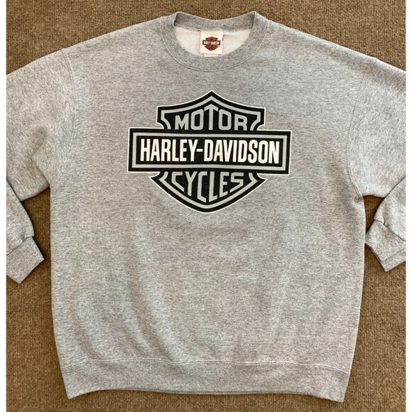 Vintage Harley Davidson Sweatshirt Mens L Ocean State Warwick Rhode Island 90s - Picture 2 of 7